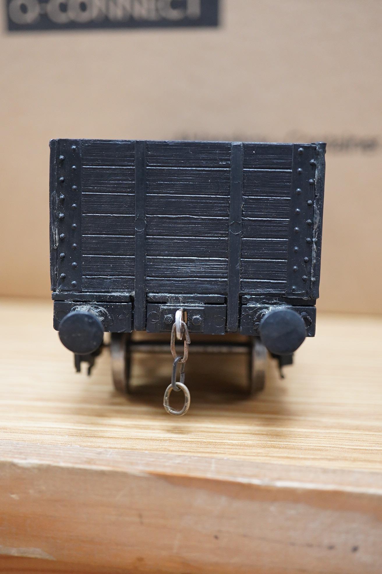 Six finescale 0 gauge GWR and private owner’s freight wagons by Cooper-Craft, Peco, etc. including; two GWR box vans, and four open wagons, all kit-built or adapted to a high standard